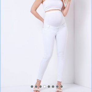 White Seraphine Maternity Jeans